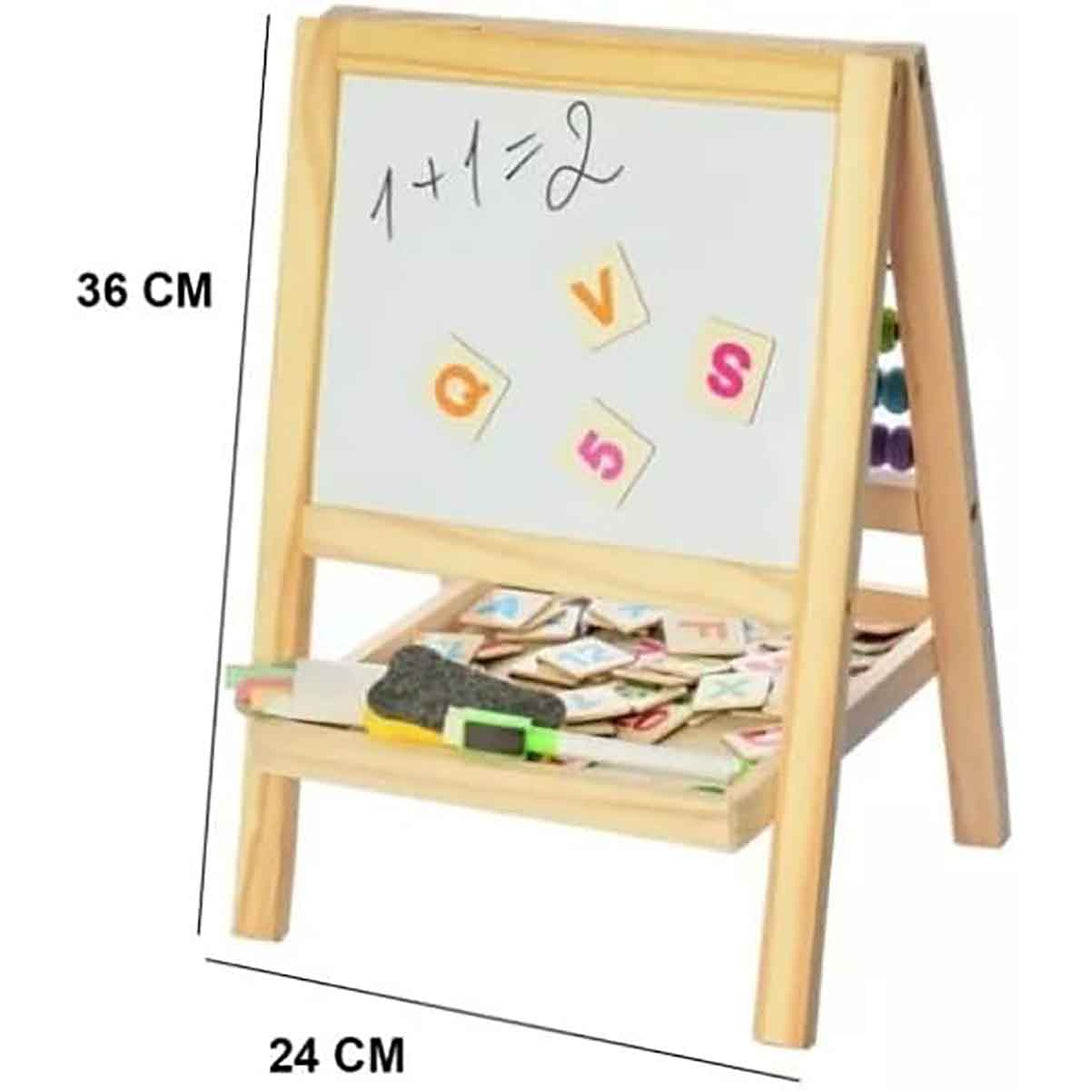 Educational Wooden blackboard Abaco Magnetic Pizzaron with Marker Letters and Numbers - Tootooie