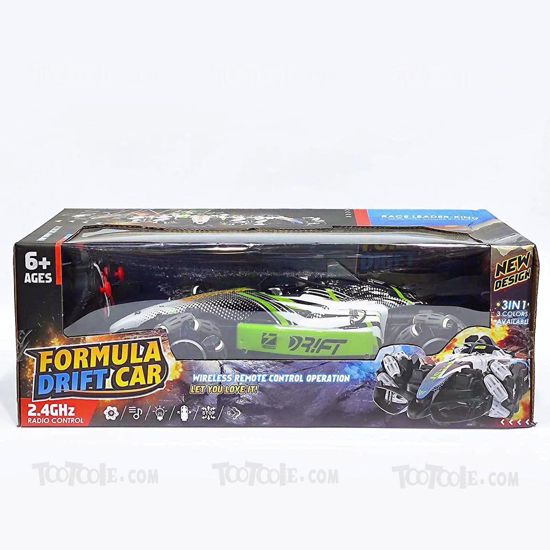 Exotic Formula1 Drift Stunt Smoke Lights RC Car Toy for Kids - Tootooie