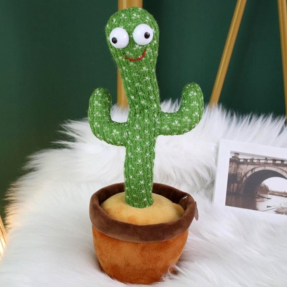 Dancing Talking Cactus Toy With Hat Muffler - Can Sing, Talk, Record and Repeat Rechargable Toy for Kids Toddlers - Tootooie