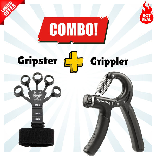 Hand Grip Gripster + Grippler Combo