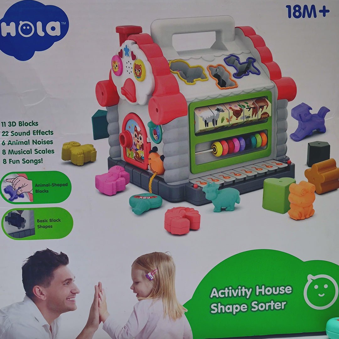 HOLA Multifunctional Musical Activity Fun House - Shape Sorter - Tootooie