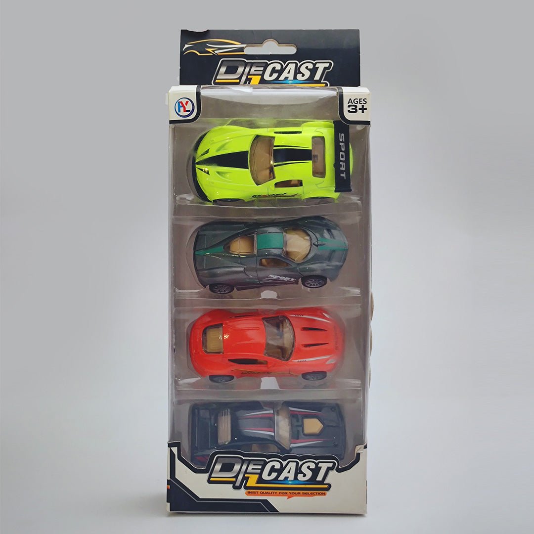 Hot Wheels 4 Car Pack of Cute Exotic Die Cast Vehicles Cars for Kids - Tootooie