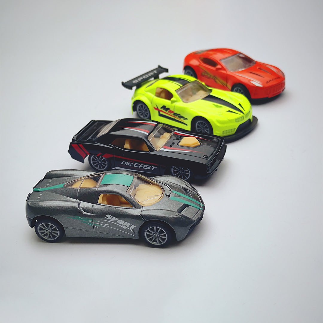 Hot Wheels 4 Car Pack of Cute Exotic Die Cast Vehicles Cars for Kids - Tootooie