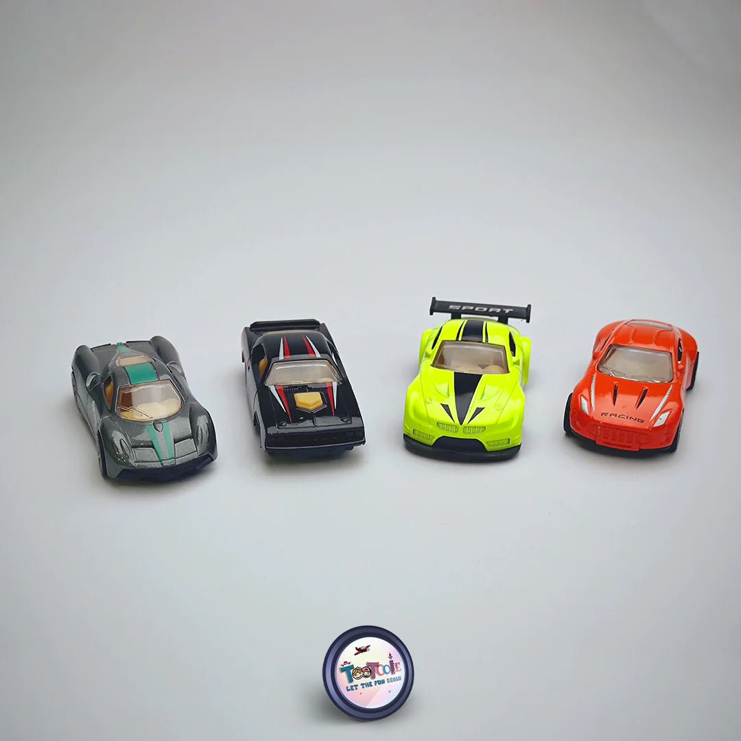 Hot Wheels 4 Car Pack of Cute Exotic Die Cast Vehicles Cars for Kids - Tootooie