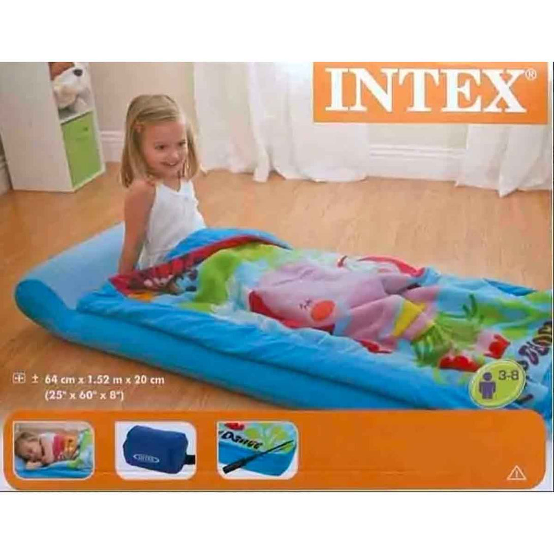 Intex Kids Travel Airbed With Carry Bag and Manual Air Pump - Tootooie