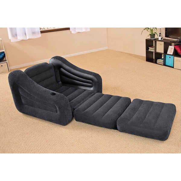 Intex Pull-Out Chair Inflatable Sofa Dorm Chair Twin Bed Sleeper Mattress - Tootooie