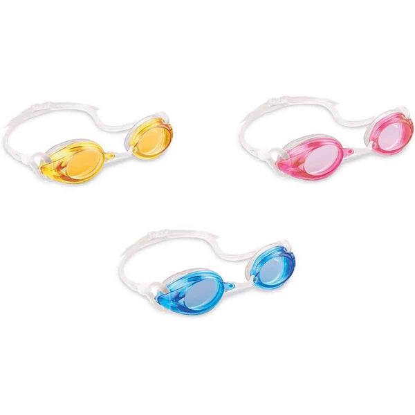 Intex Race Pro Swimming Goggles - 3 Colors For Kids - Tootooie