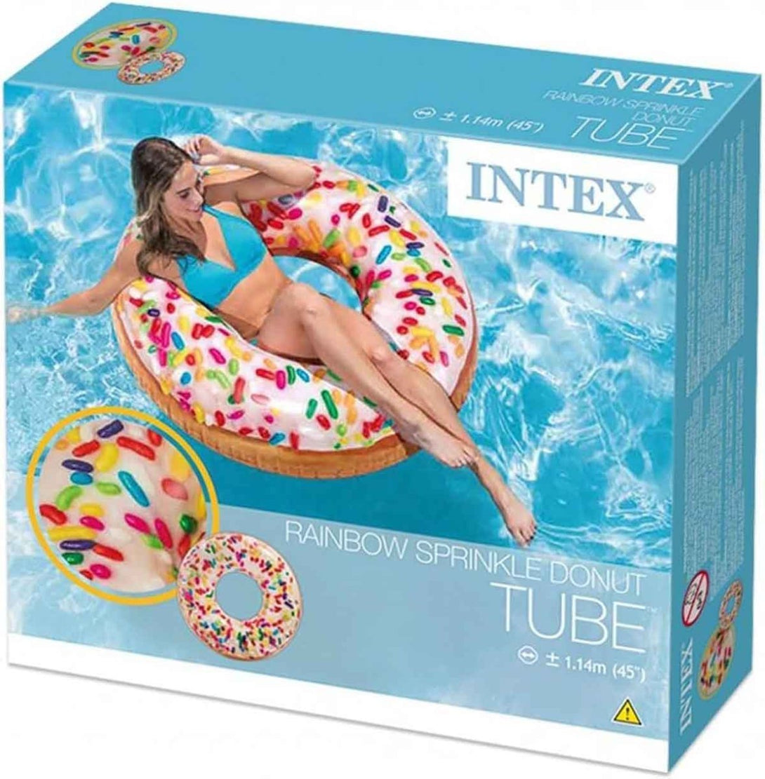 Intex Real Adult Strawberry Donut Inflatable Life Saver Float - SPRINKLE SWIM TUBE - Tootooie