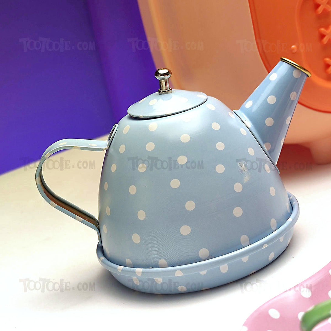 JiShen 40 Pcs Pretend Play Metal Tea and Coffee Serving Set for Kids - Tootooie