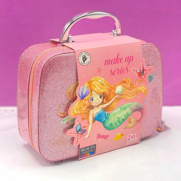 Mermaid Portable non Toxic Makeup Set Nail Art Kit Vanity Dress up Toy for Girls Best Gift Fashion - Tootooie