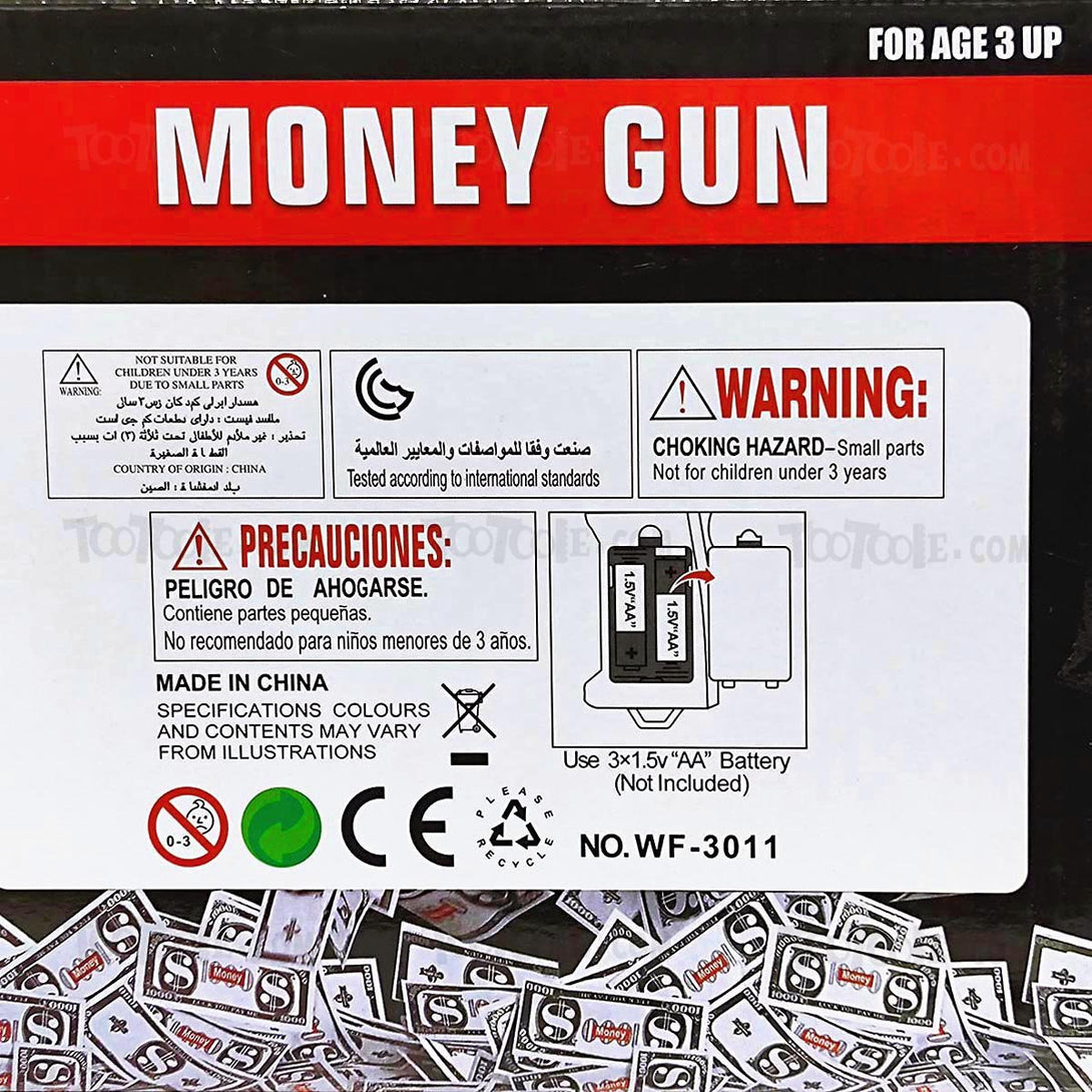 Money Gun Battery Operated Fun Toy for Kids - Tootooie