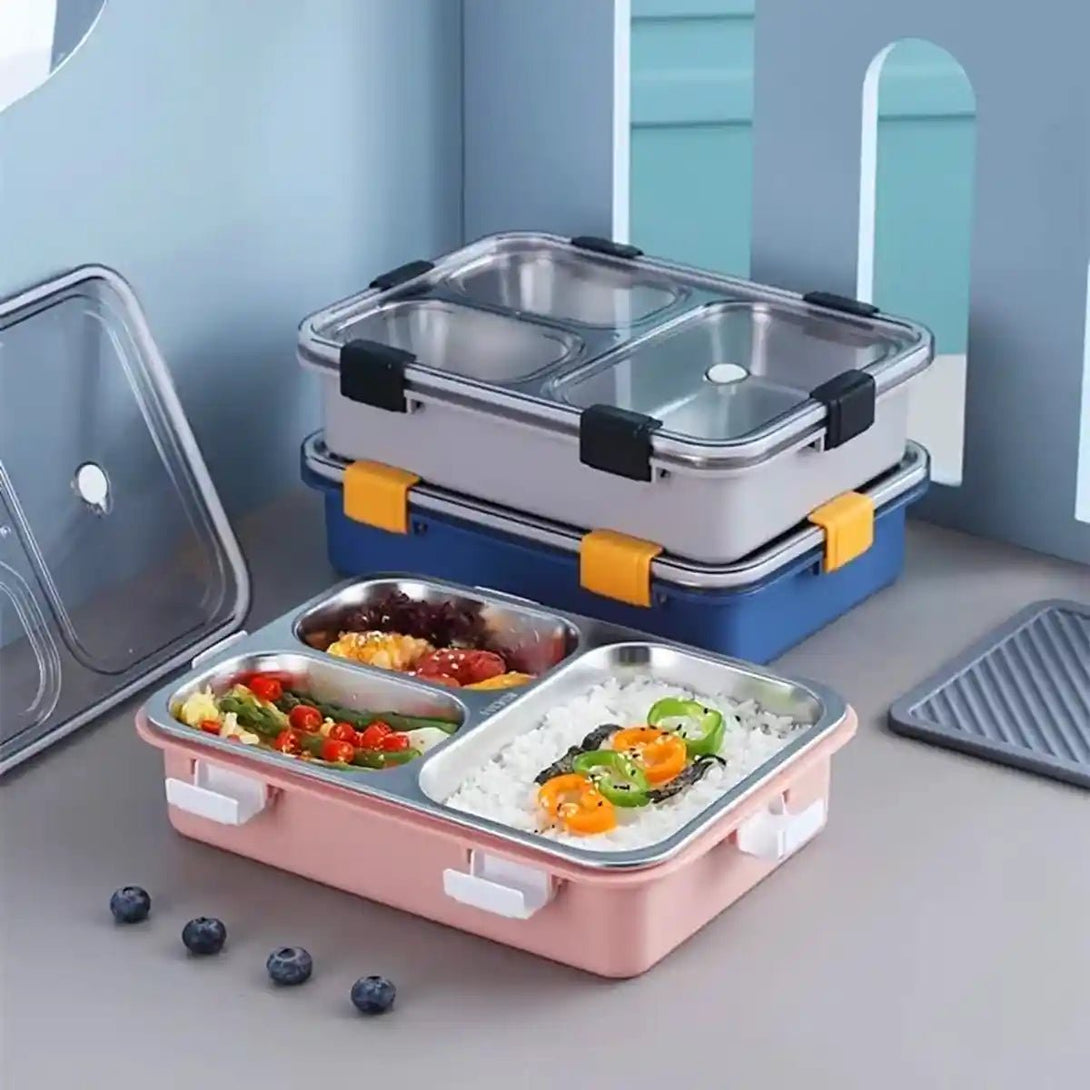 Multipurpose 2 Compartment Insulated Lunch Box - Stainless Steel Vaccum Tiffin Box for Boys and Girls - Tootooie