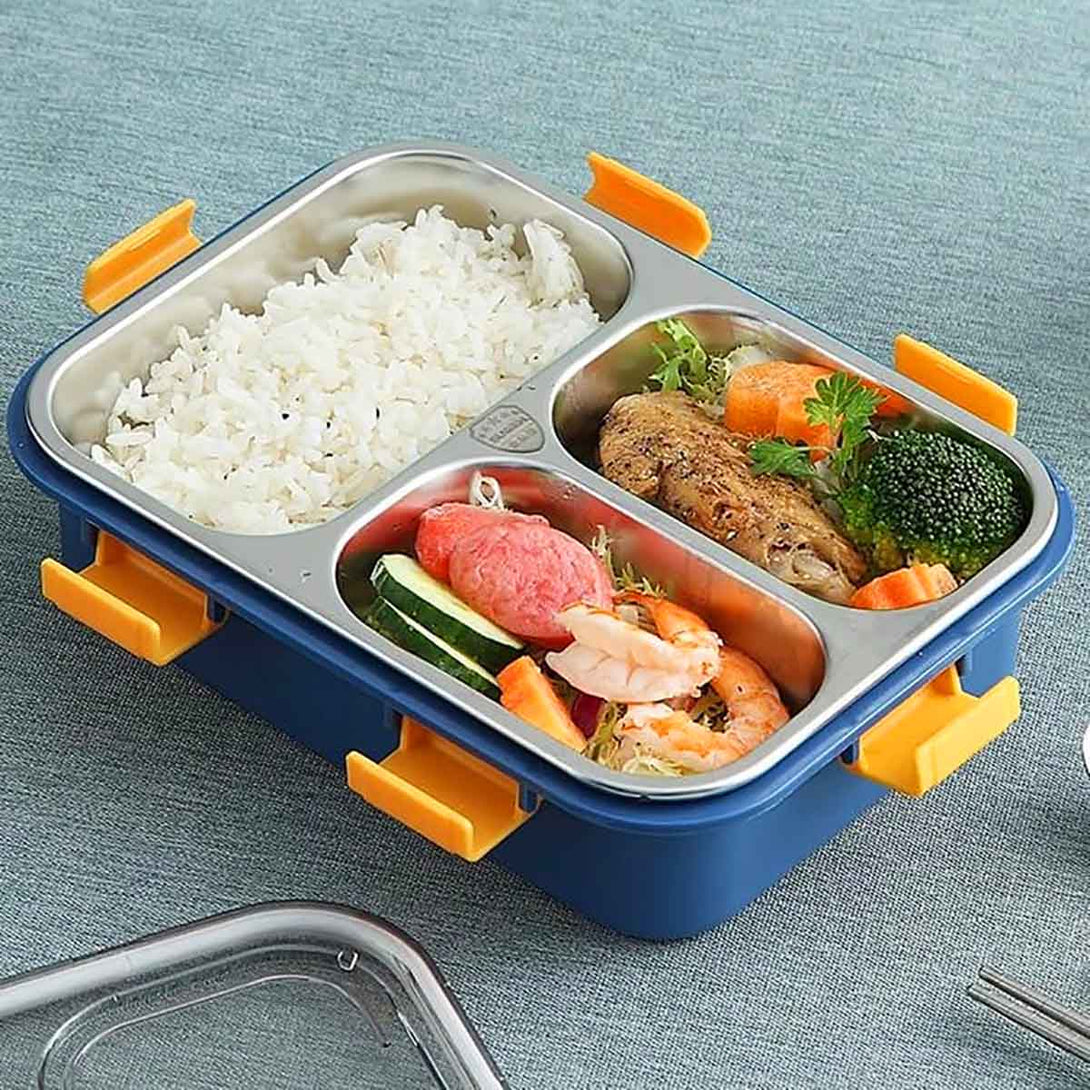 Multipurpose 2 Compartment Insulated Lunch Box - Stainless Steel Vaccum Tiffin Box for Boys and Girls - Tootooie