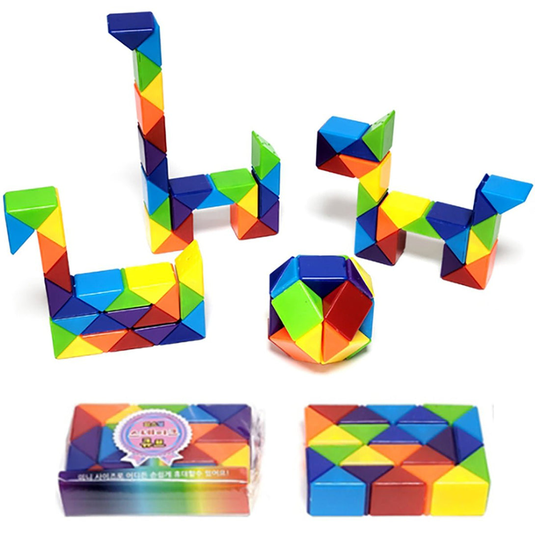 Pack of 2 Kids Educational Toys Twist Snake Cube Puzzle - Tootooie