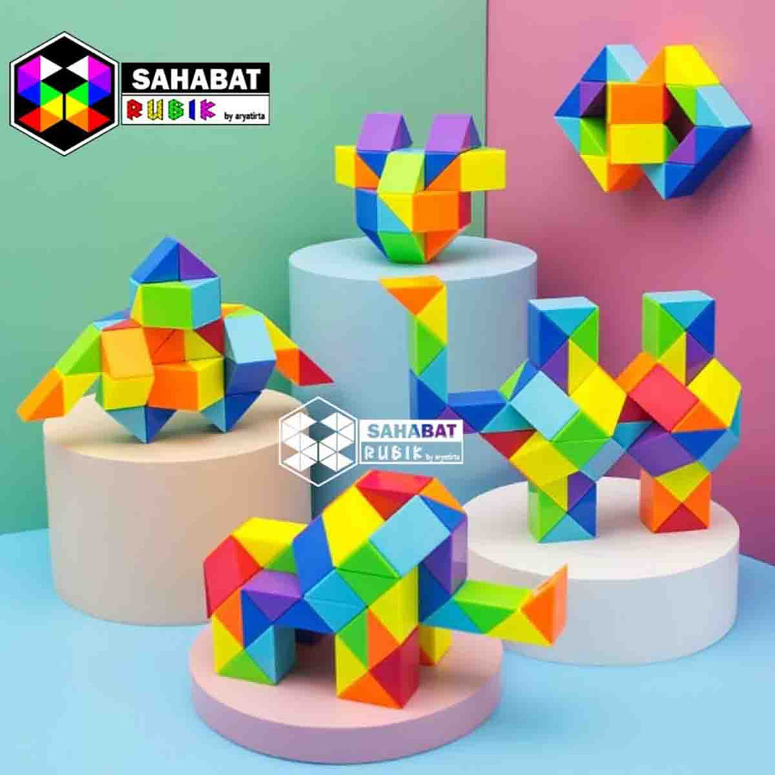 Pack of 2 Kids Educational Toys Twist Snake Cube Puzzle - Tootooie