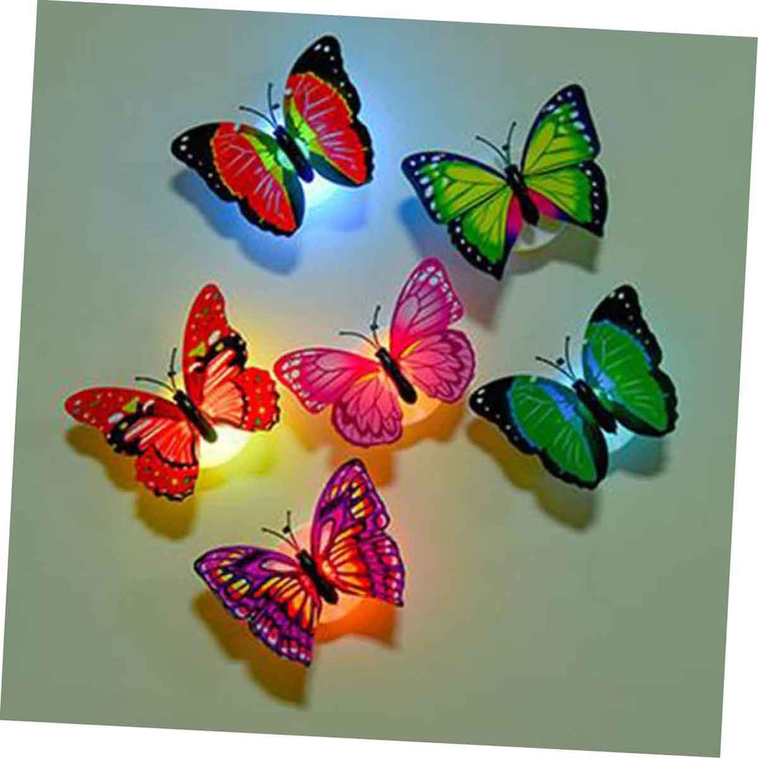 Pack of 3 3D Wall Stickers lamp LED Butterfly - Tootooie