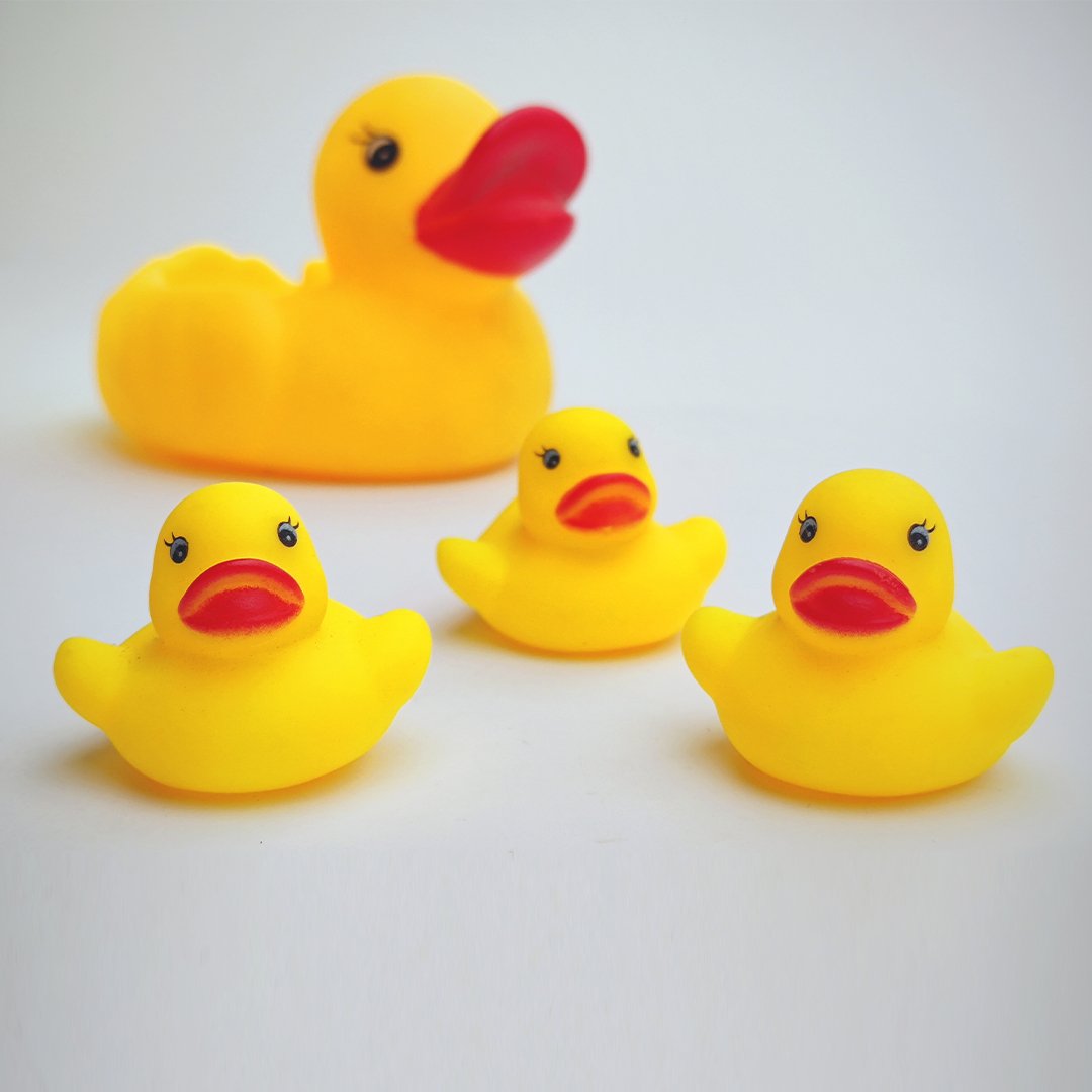 Pack Of 4 Soft Rubber Chu Chu Duck Toys for Toddlers 01 - Tootooie