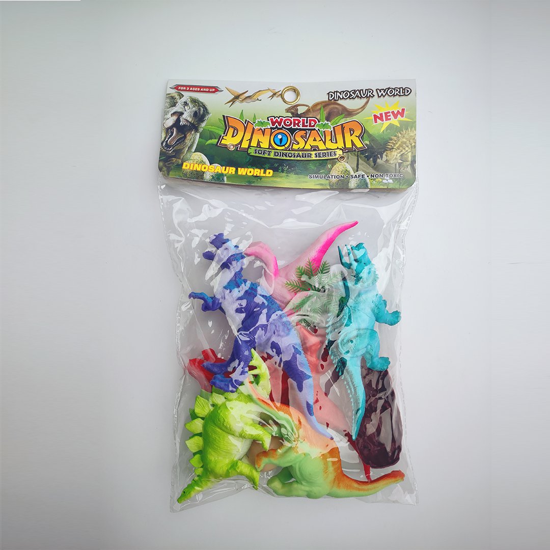 Pack of 6 Colourful Soft-Edged Dinosaurs 01 - Tootooie