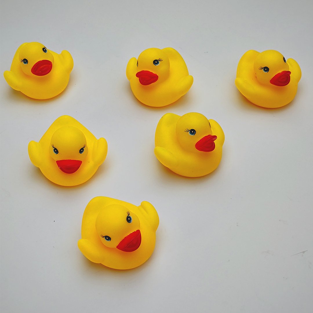 Pack Of 6 Soft Rubber Chu Chu Little Duckie Ducks for Toddlers 02 - Tootooie