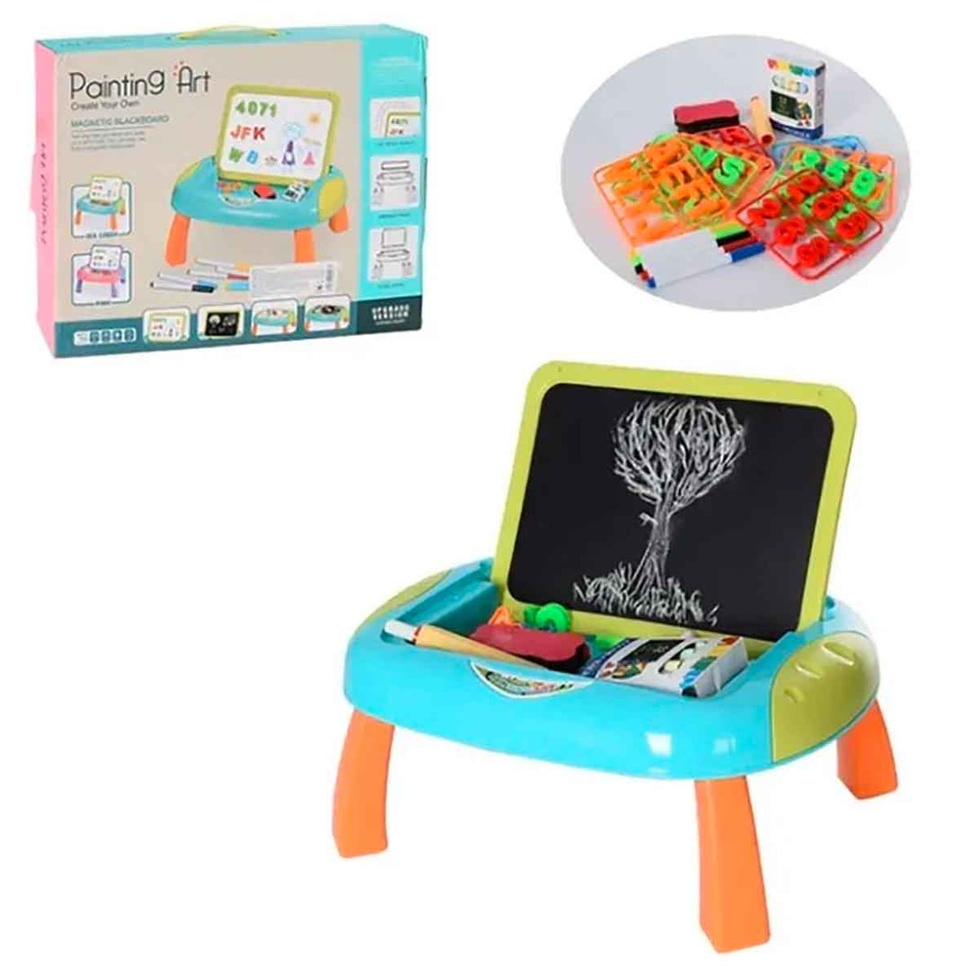 Painting Art Table with double-sided magnetic board for Kids - Tootooie
