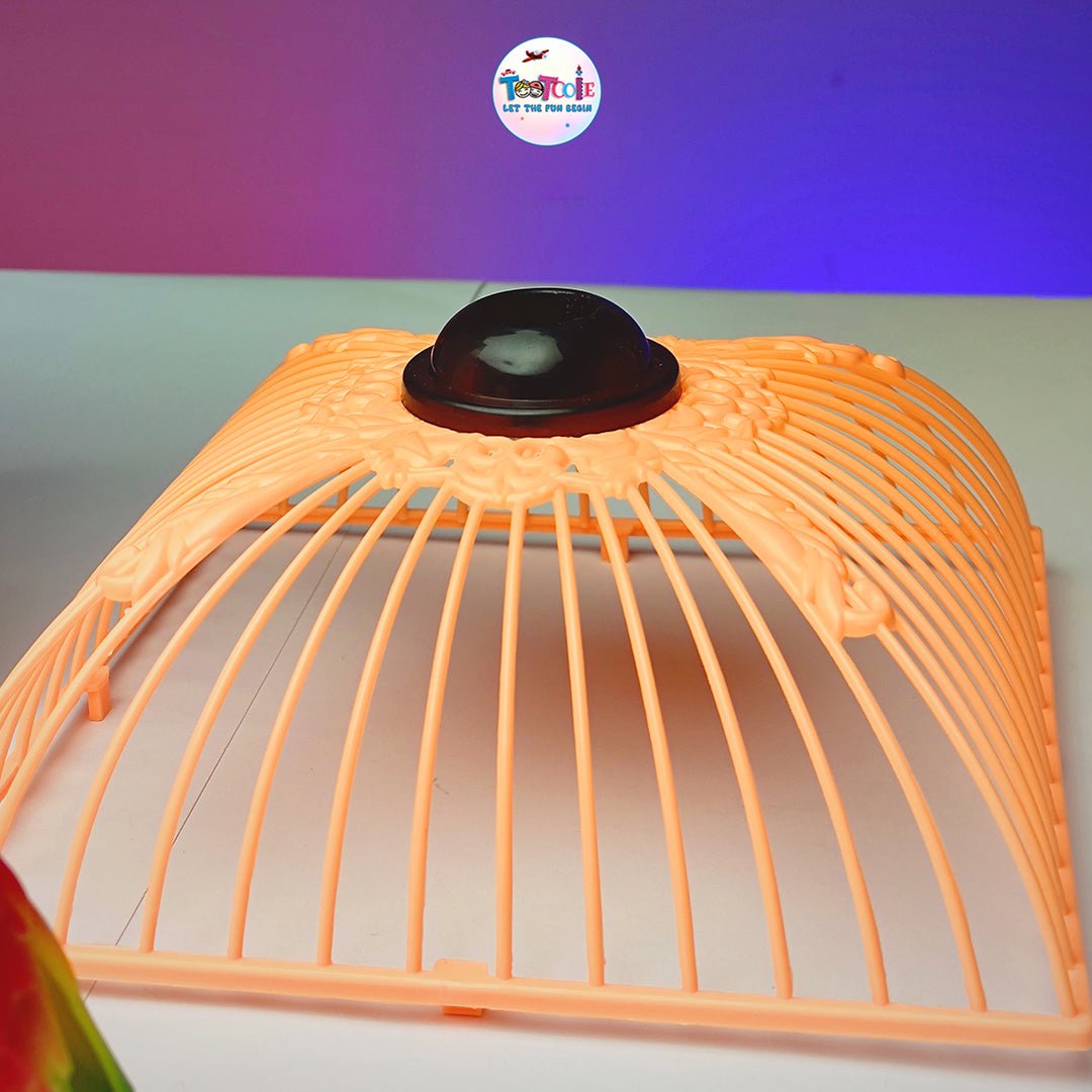 Parrot Cage w/ Voice Sensor Bird with Colourful Musical Lights - Tootooie