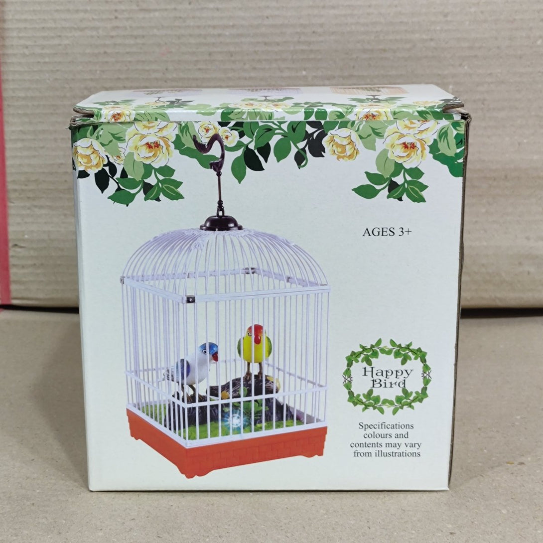 Parrot Cage w/ Voice Sensor Bird with Colourful Musical Lights - Tootooie