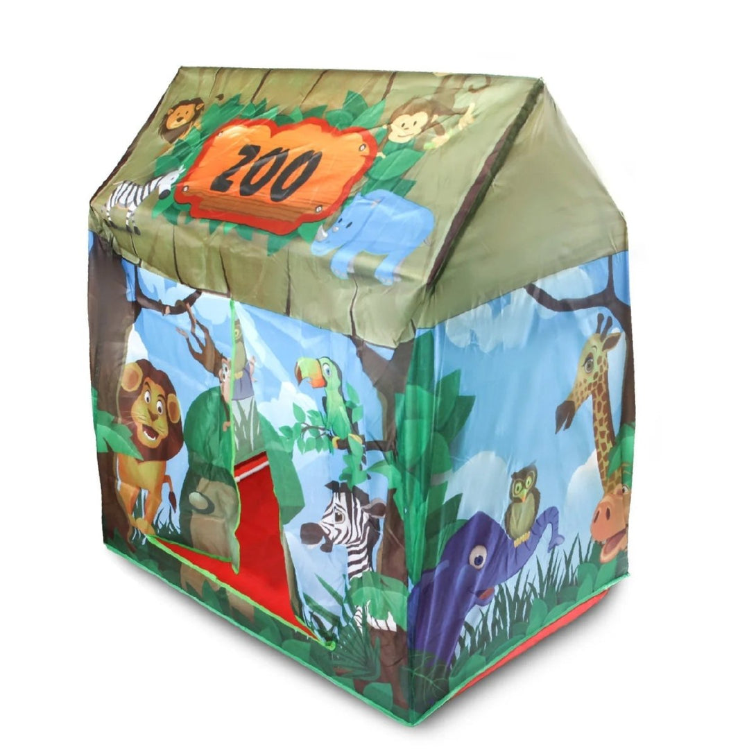 Playtime Foldable Tent House Zoo - Green - Tootooie