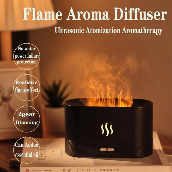 RGB Flame Aroma Diffuser Air Humidifier - Tootooie