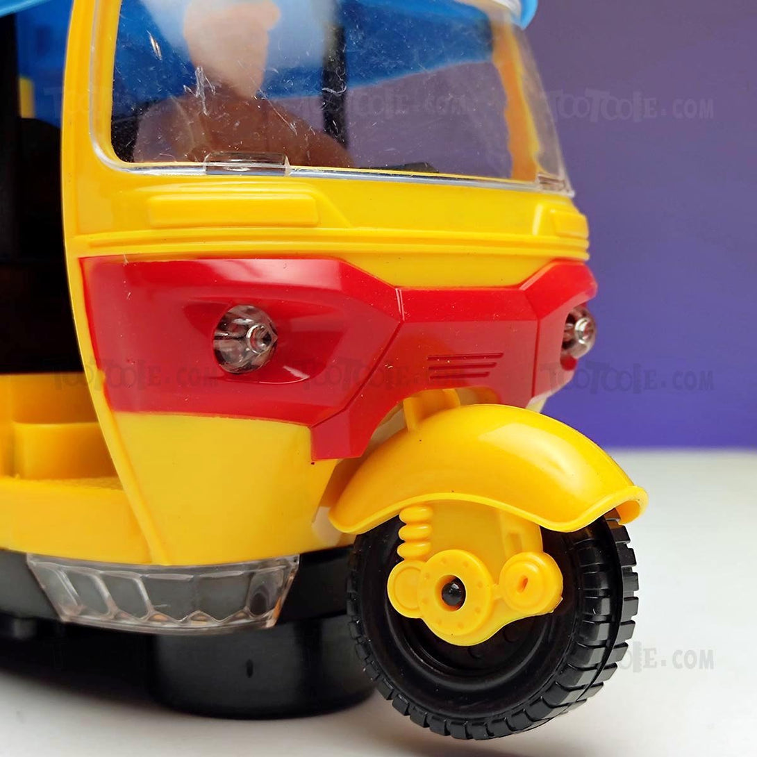 Rickshaw Tuk Tuk Tricycle Bump Go Sound Flashing Top Light - Tootooie