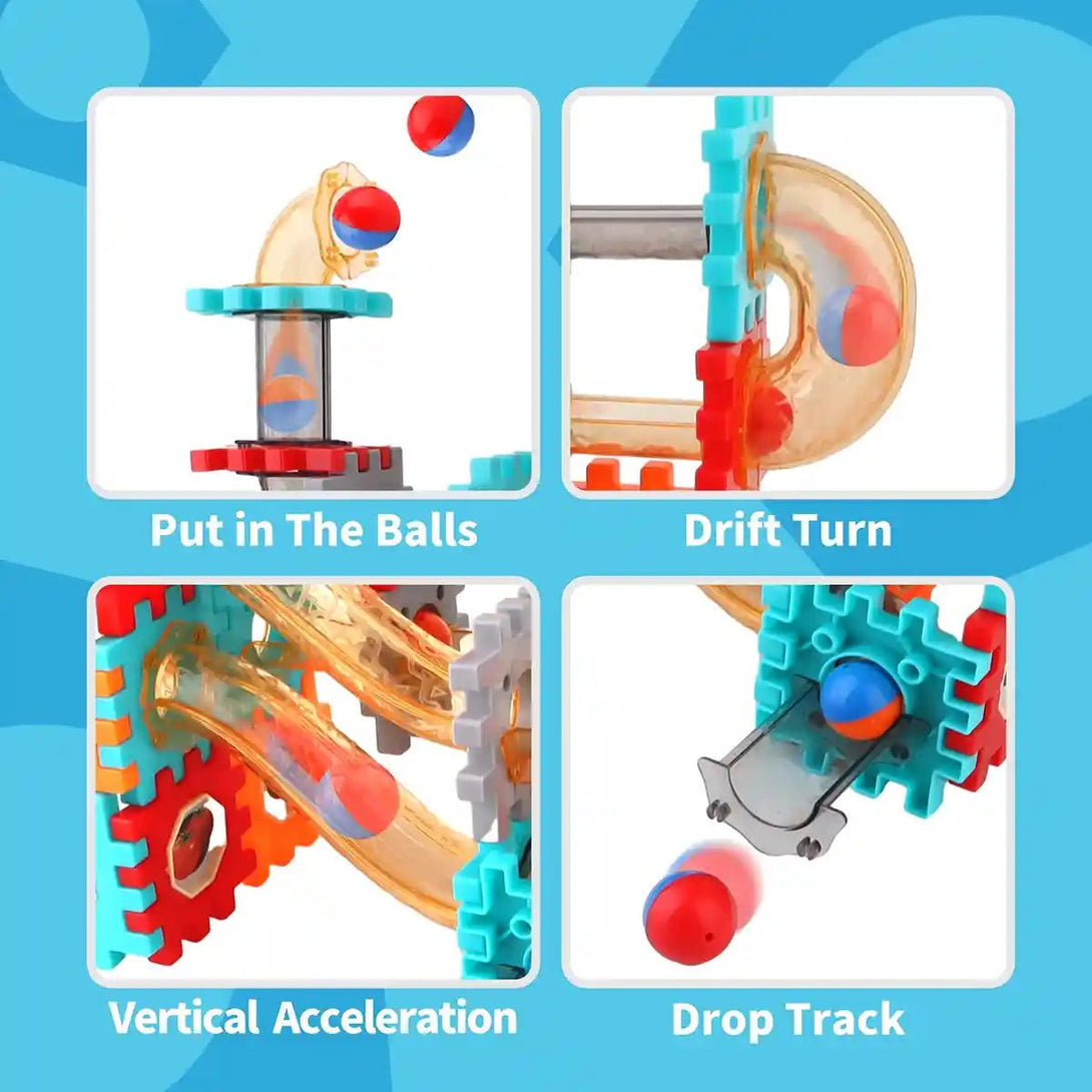 Rolling Ball Tubes And Blocks Pieces To Assemble Educational Skill Building STEM Toys for Kids - Tootooie