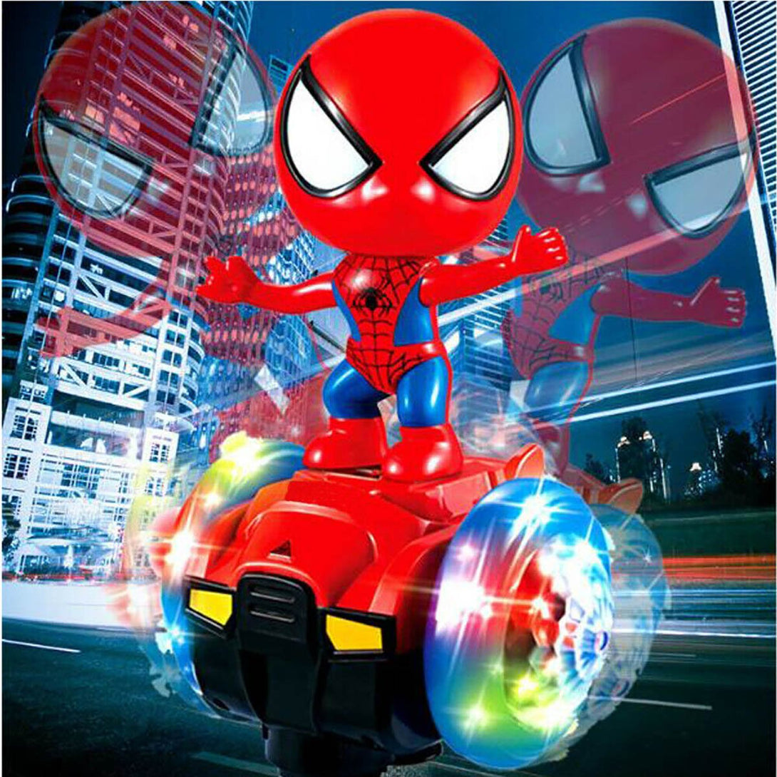 Spiderman 360 3D Lights Doll Balance Car - Tootooie