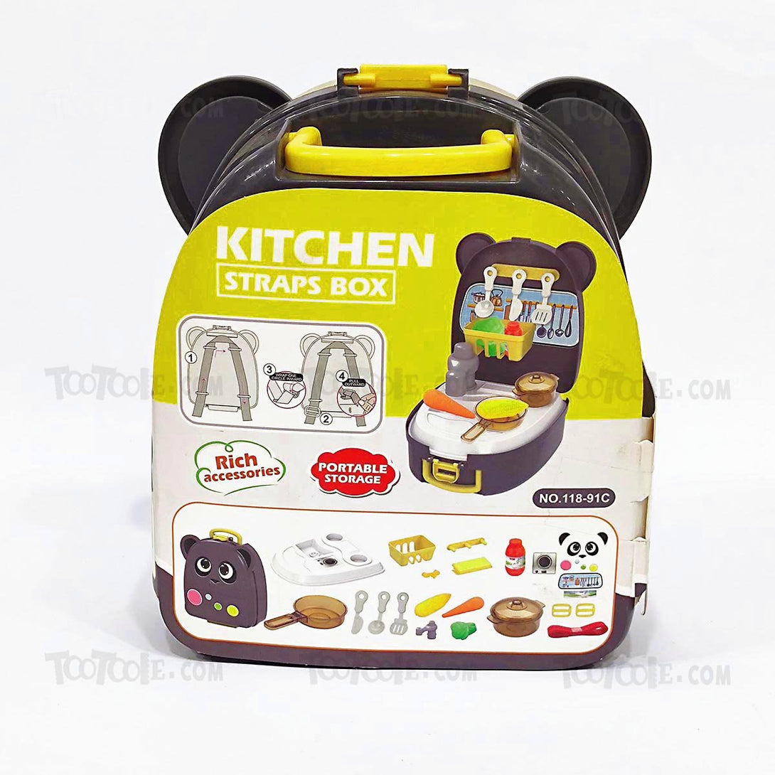 Strap Box Kitchen 21 Pc Set Toy for Kids - Tootooie