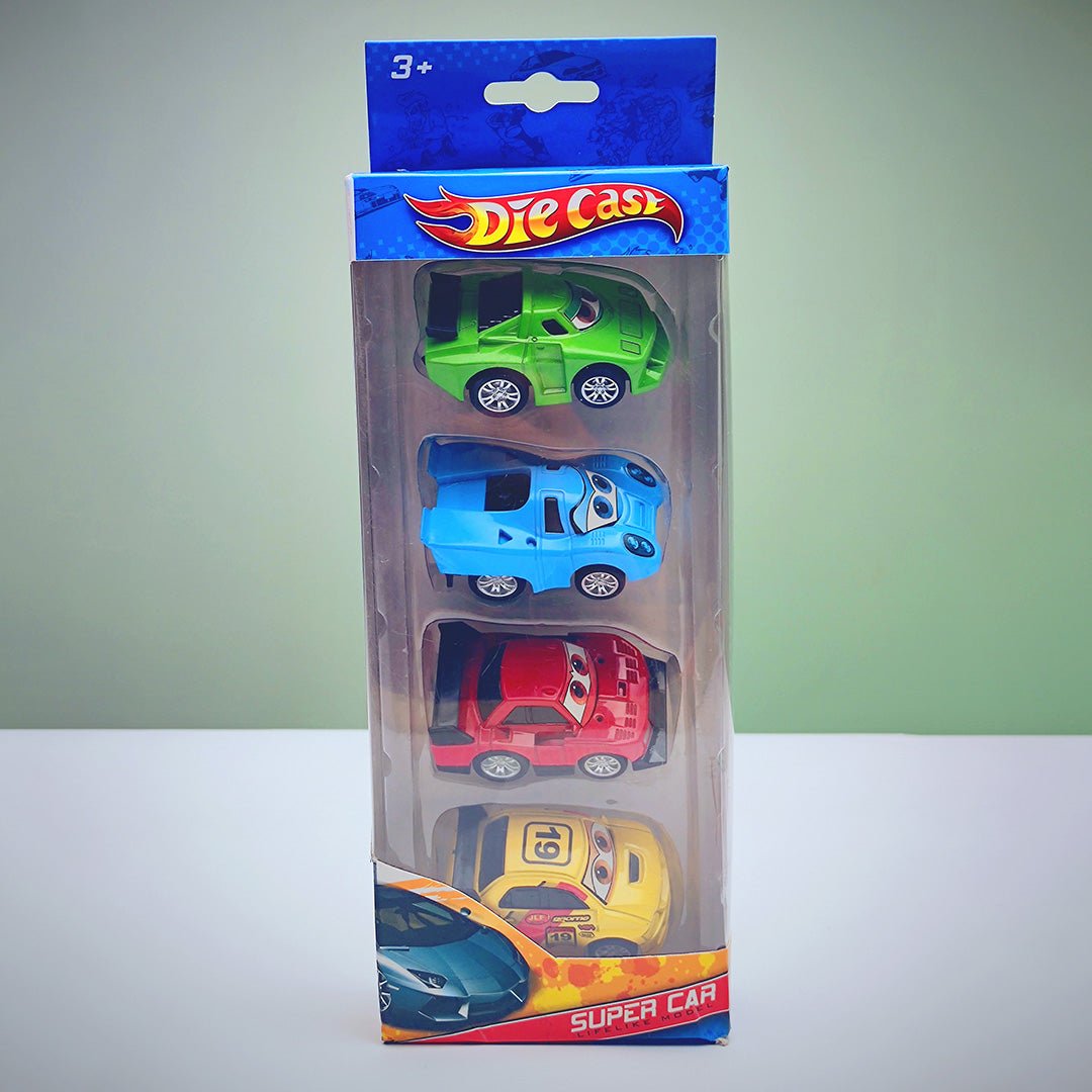 Super Cars - 4 Car Pack of Die Cast Vehicles - Tootooie
