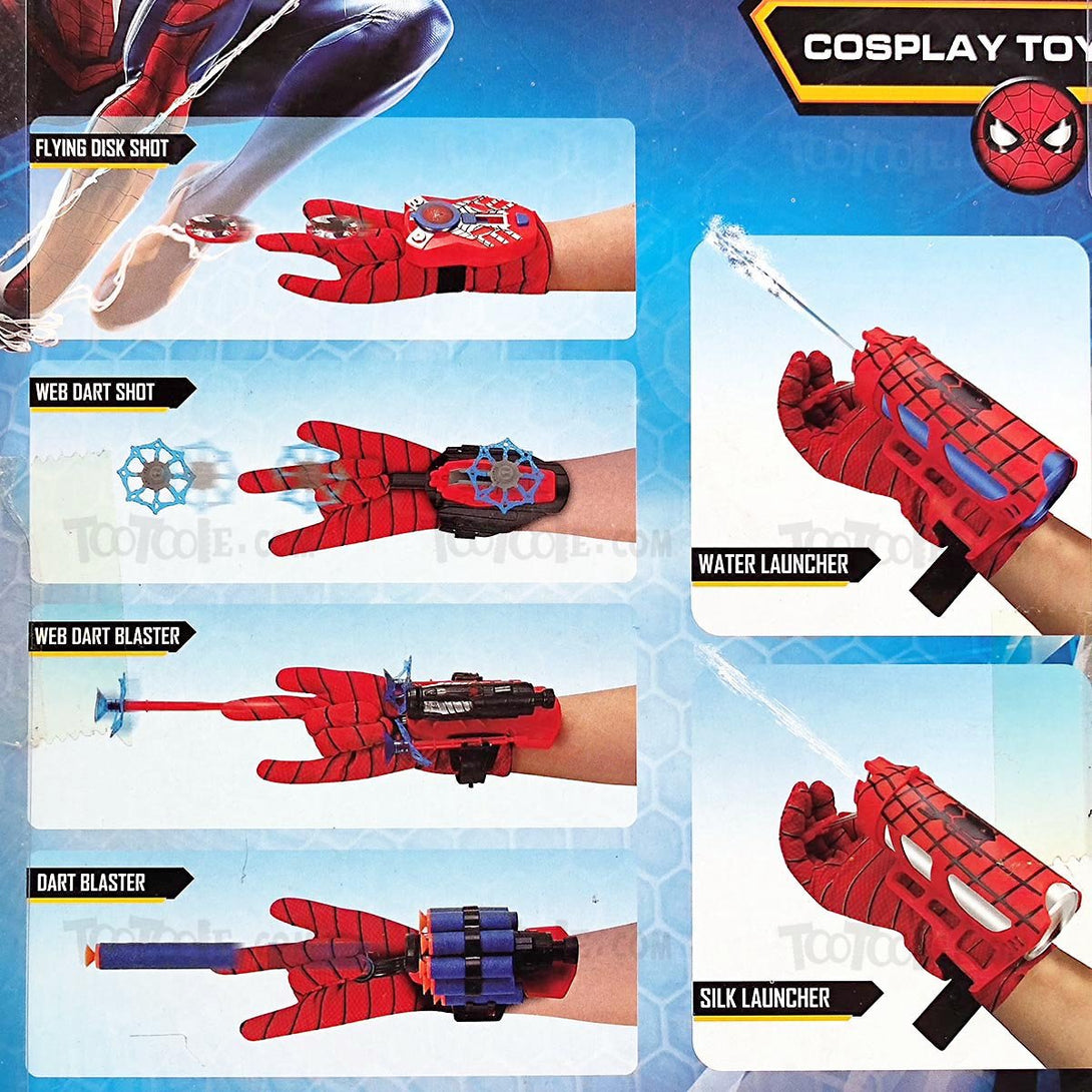 Super Shooter SpiderMan Web dart blaster Glove Toy for Kids - Tootooie