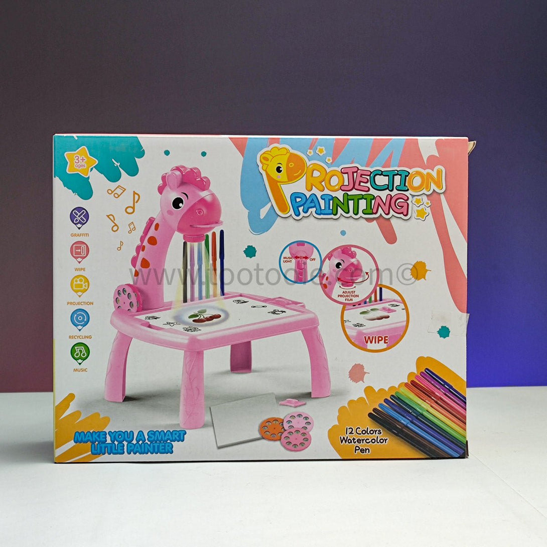 Trace and Draw Art Cartoon Giraffe Design Smart Painting Drawing Table Led Projector - Tootooie