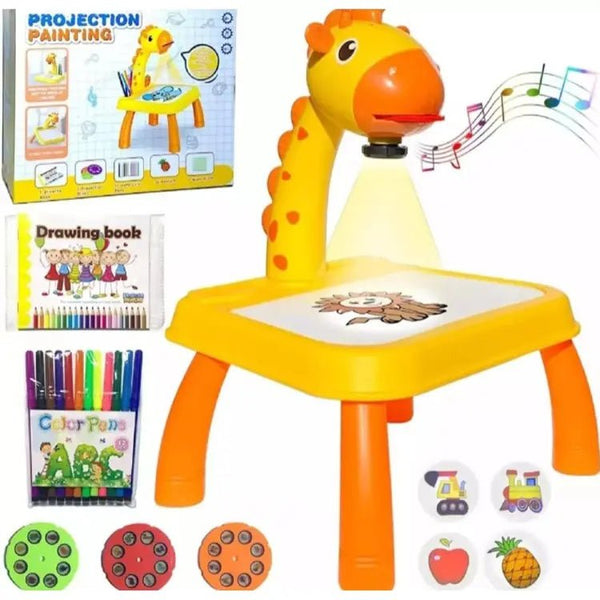 Trace and Draw Art Cartoon Giraffe Design Smart Painting Drawing Table Led Projector - Tootooie