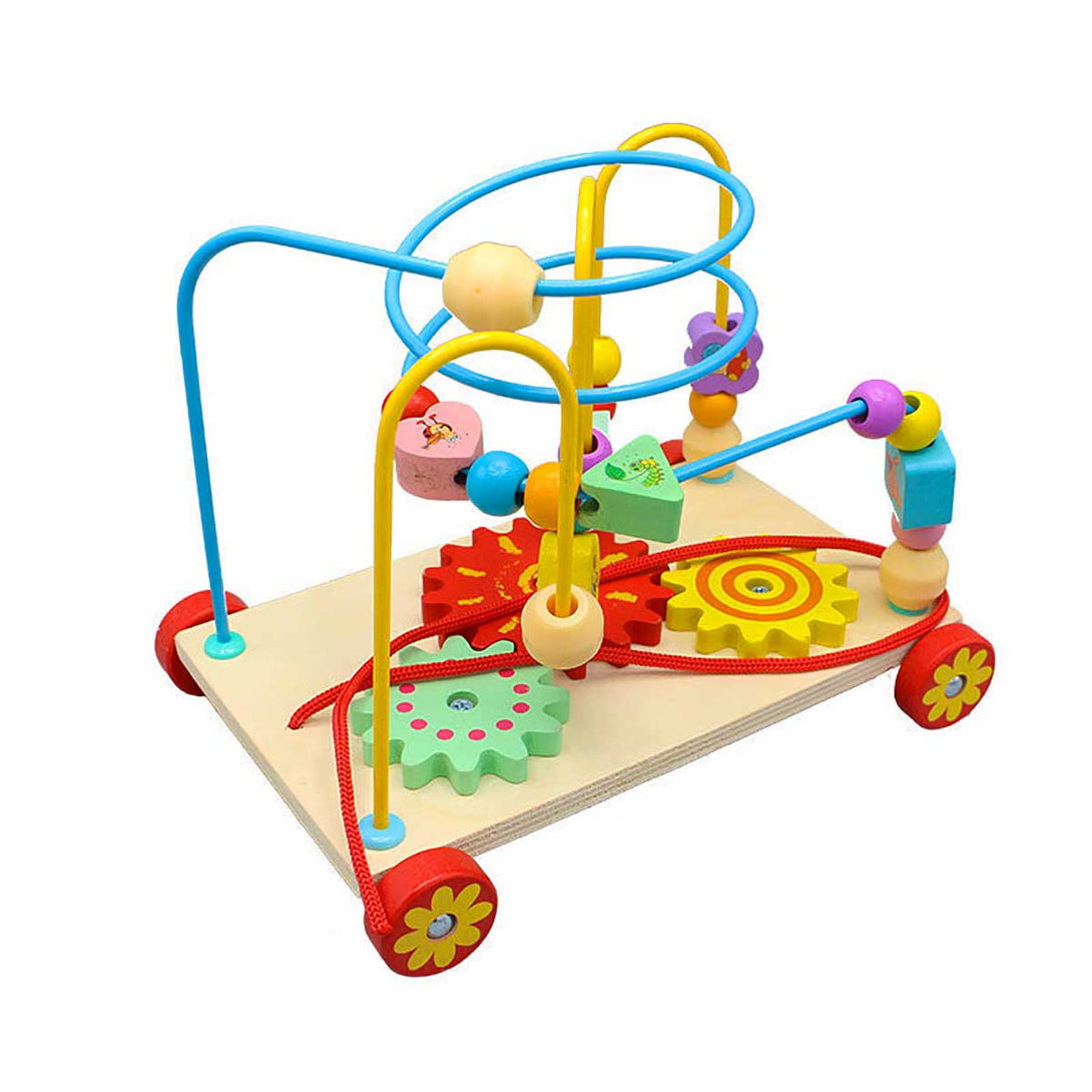 Trailer around bead Pull toy Maze with marbles Toys for Kids - Tootooie
