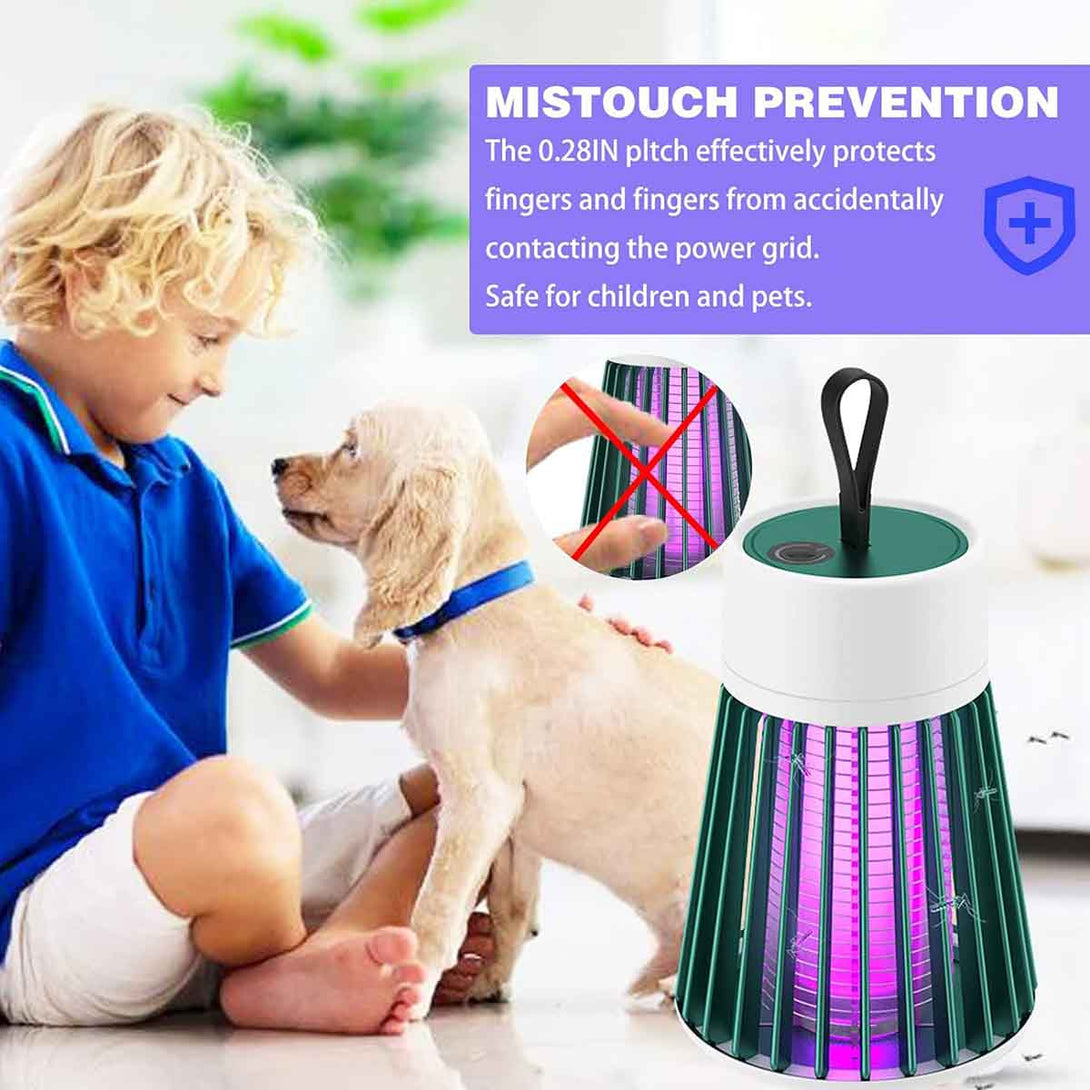 USB Rechargeable Electric Mosquito Killer Lamp Insect Catcher Fly Bug Zapper Trap - Tootooie