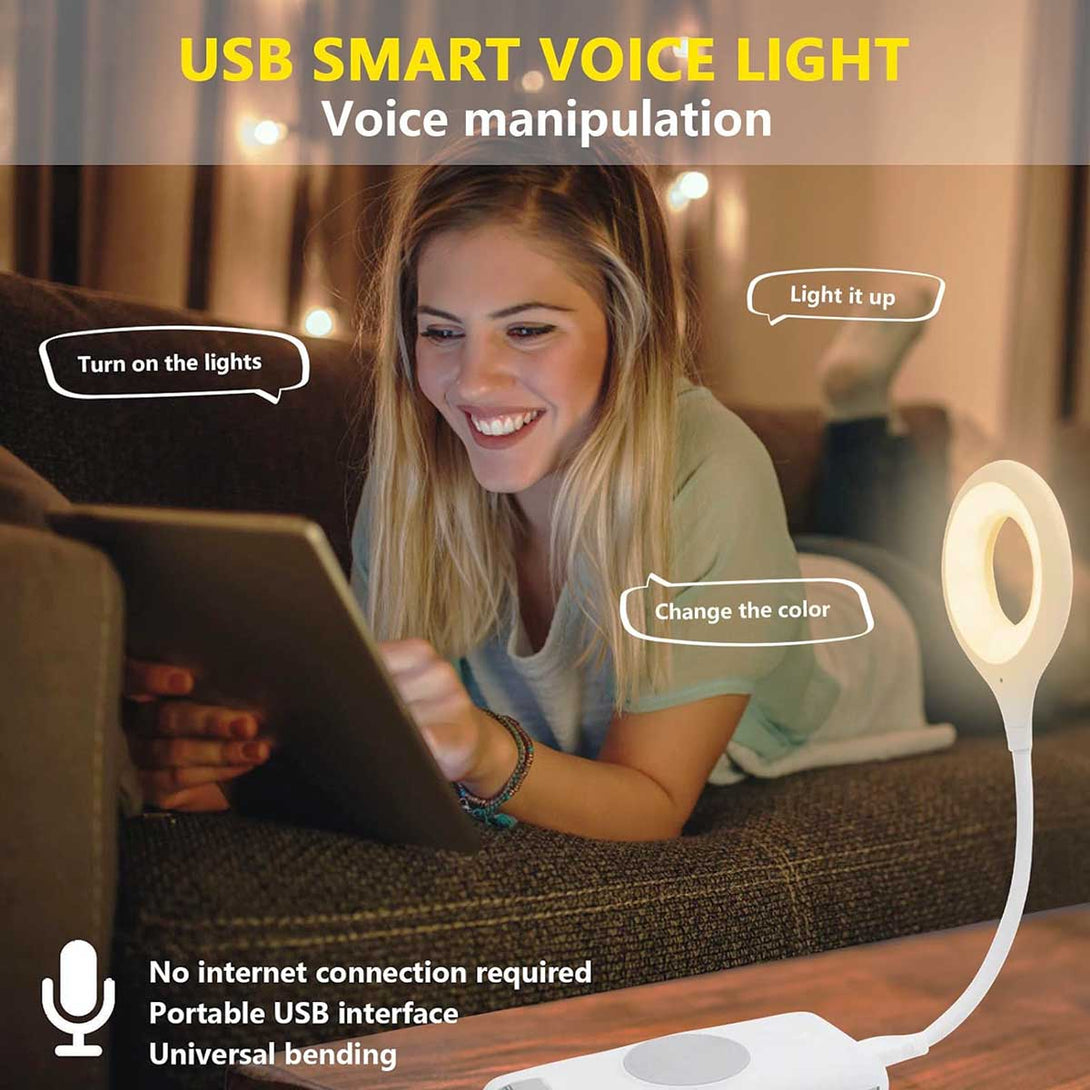 Voice Control USB Light for Laptop Keyboard Sound Control 3 Color 4 Brightness/On/Off - Tootooie