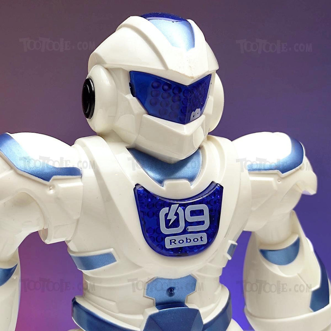 White LifeLIke Remote Control Robot With Music Songs Lights and Dancing for Kids - Tootooie