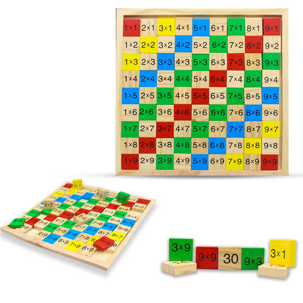 Wooden Board educational multiplication toy for Kids - Tootooie