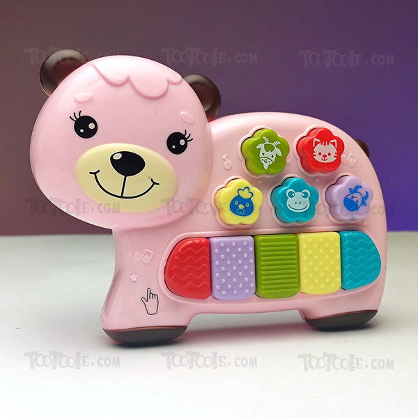 YALI Bear Piano with Lights Music Many More Functions Learning Toy for Kids - Tootooie